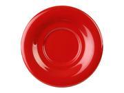 Excellante Crimson Melamine Collection 5 1 2 Inch Saucer Pure Red Dozen