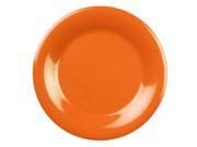 Excellante Adobe Melamine Collection 7 1 2 Inch Wide Rim Round Plate Orangish Red Dozen