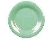 Excellante Green Melamine Collection 9 Inch Wide Rim Round Plate Green Dozen