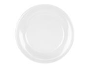 Excellante White Melamine Collection 10 1 2 Inch Wide Rim Round Plate White Dozen