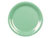 Excellante Green Melamine Collection 9 Inch Narrow Rim Round Plate Green Dozen
