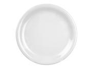 Excellante White Melamine Collection 9 Inch Narrow Rim Round Plate White Dozen
