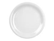Excellante White Melamine Collection 10 1 2 Inch Narrow Rim Round Plate White Dozen