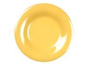 Excellante Yellow Melamine Collection 5 1 2 Inch Wide Rim Round Plate Yellow Dozen