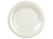 Excellante Ivory Melamine Collection 10 1 2 Inch Wide Rim Round Plate Ivory Dozen