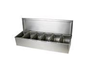 Excellante Stainless Steel 6 Compartments Condiment Holder Each