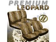 Classic Leopard Seat Covers Set – 11pc Safari Animal Print