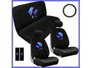 Blue Dolphins Seat Cover Set – 11pc Full Interior