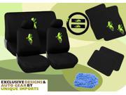 Gecko Seat Covers Floor Mats Set – 15pc w BONUS Wash Mitt