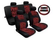 Red Zebra Accent Fur Black Mesh Cool Breeze Animal Print Seat Cover Set Fits Nissan Altima Red Zebra Accent Fur Black Mesh Cool Breeze Animal Print Seat Cover Set Fits Nissan Altima