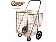 Premium Jumbo Size Folding Shopping Cart with Double Baskets 150 lb Capacity, w/Spinning Wheels, Grocery Shopping Made Easy Utility Cart 3 Colors (Copper) - Hot Premium Jumbo Size Folding Shopping Cart with Double Baskets 150 lb Capacity, w/Spinning Wheels, Grocery Shopping Made Easy Utility Cart 3 Colors (Copper) - Hot