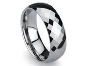 Mabella Fashion Prism 8mm Tungsten Carbide Brushed Polished Shiny Men s Wedding Ring