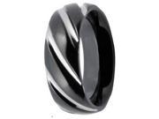Stripe Texture Stainless Steel 8mm Mens Wedding Bands Ring