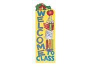 Eureka Vertical Classroom Banner Welcome to Class 45 x 12 Inches 849020