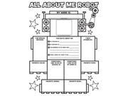 Graphic Organizer Posters All About Me Robot Grades K 2 30 Fill in Personal Posters for Kids to Display with Pride