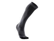2XU Men s Compression Run Sock Titanium Black Size Small