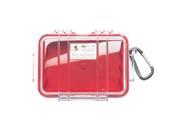 Pelican 1020 Micro Case Red with Clear Lid