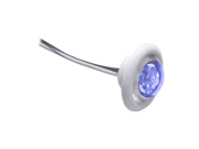 Innovative Lighting LED Bulkhead Livewell Light The Shortie Blue LED w White Grommet 011 2540 7