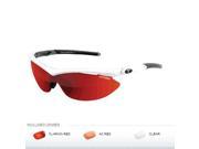 Tifosi Slip Interchangeable Lens Sunglasses Clarion Mirror Collection White Gunmetal