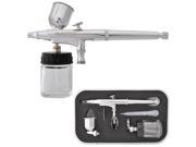 Gravity Suction Side Feed DUAL ACTION AIRBRUSH SET KIT Auto Paint Hobby Tattoo