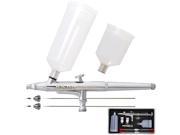 3 Tip 2 Plastic Gravity Cup Pro DUAL ACTION AIRBRUSH Set Kit Hobby Paint Tanning
