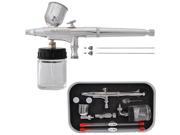PRO 3 Tip Gravity Suction Side Feed DUAL ACTION AIRBRUSH SET KIT Auto Hobby
