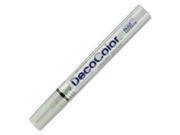 Uchida Silver Decocolor Glossy Oil Based Broad Point Opaque Paint Marker 300 S