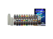 20 Createx Colors Airbrush Paint Kit Cleaner Mix Cups Hobby Art Crafts