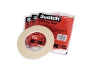 3M Scotch 233 Automotive Paint Refinish Masking Tape 3 mm x 55 mm 1 Roll 6343
