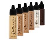 Belloccio TAN Airbrush Makeup FOUNDATION SET Skin Shade Tone Face Cosmetic Kit