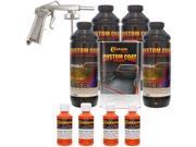 Bed Liner CUSTOM COAT SAFETY ORANGE 4 L Urethane Spray On Truck Kit w Spray Gun