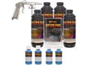 Bed Liner CUSTOM COAT REFLEX BLUE 4 L Urethane Spray On Truck Kit w Spray Gun