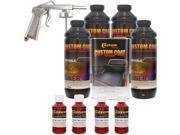 Bed Liner CUSTOM COAT BLOOD RED 4 L Urethane Spray On Truck Kit w Spray Gun