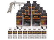 Bed Liner CUSTOM COAT BRIGHT SILVER 8 L Urethane Spray On Truck Kit w Spray Gun