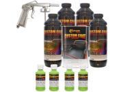 Bed Liner CUSTOM COAT LIME GREEN 4 L Urethane Spray On Truck Kit w Spray Gun