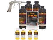 Bed Liner CUSTOM COAT SAFETY YELLOW 4 L Urethane Spray On Truck Kit w Spray Gun