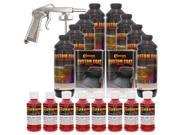Bed Liner CUSTOM COAT HOT ROD RED 8 L Urethane Spray On Truck Kit w Spray Gun