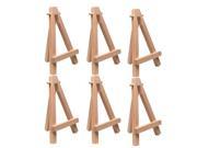 6 Pack of US Art Supply® 5 Mini Wood Display Easel Natural Wood Finish Picture