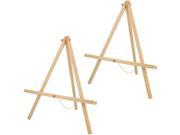 20 Tall Tripod Easel Natural Pine Wood Pack of 2 Easels