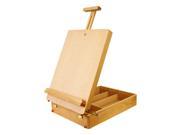 US Art Supply Newport Large Adjustable Wood Table Sketchbox Desktop Artist Easel