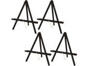 16 Tall Tripod Easel Pine Wood Painted Black Pack of 4 Easels