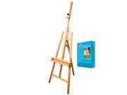 US Art Supply SUNSET Refined Sturdy Inclinable Wood Artist Lyre Easel Painting
