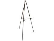 US Art Supply® Showroom Large Black Aluminum Metal Display Easel Presentation