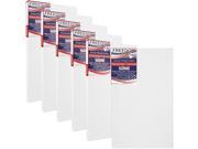 US Art Supply 8 X 16 inch Professional Quality Acid Free Stretched Canvas 6 Pack 3 4 Profile 12 Ounce Primed Gesso
