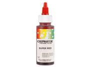 Chefmaster by US Cake Supply 2.3 Ounce Super Red Liqua Gel Cake Food Coloring