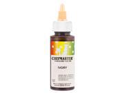 Chefmaster by US Cake Supply 2.3 Ounce Ivory Liqua Gel Cake Food Coloring