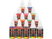 U.S. Art Supply® 12 Color 1oz Pearlescent AIRBRUSH Paint Set w Cleaner Thinner