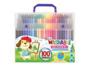 US Art Supply Mega 100 Count Washable Marker Set Fine Tip Markers with Vibrant and Bold Colors for Childrens Kids