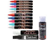 Uchida Bistro Chalk Marker Red White Blue Limited Set FREE Liquid Chalk Paint
