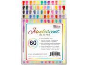 US Art Supply Jewelescent 60 Color Gel Pen Set Classic Glitter Metallic Neon Pastel Swirl Colors